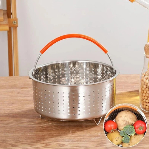 Stainless steel steamer basket - steel,