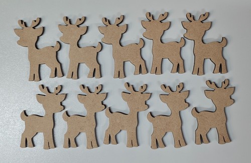 Mdf reindeer shapes 5 - reindeer, 5.5cm