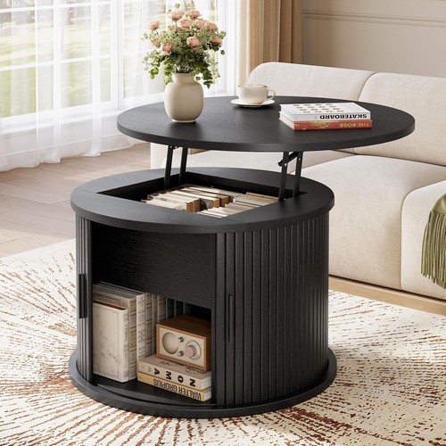 Round lift top coffee - lift, table