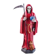 Santa Muerte Gold Resin Statue
