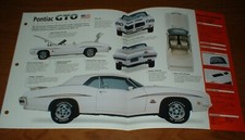 1971 PONTIAC GTO JUDGE CONVERTIBLE SPEC SHEET BROCHURE PHOTO POSTER 71 70 69★★