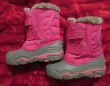 VGC Girls Campri Pink + Grey Lined Snow Boots Size 2