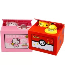 Pikachu Savings Money Box Piggy Electronic Bank Coin Moving Pokemon Gift Xmas