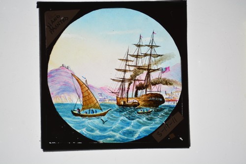 Hand painted steam - hand, sail