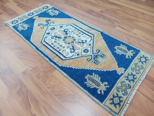 Blue antique rug bohemian - antique,