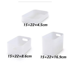 MUJI PP Makeup Box Stackable Storage Translucent Box 3 Pieces Complete Set