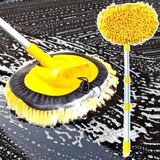 3 Section Car Wash Mop Head Microfibre Telescopic Cleaning Brush Wash Cleaner