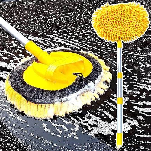 Telescopic car wash brush kit - wash,
