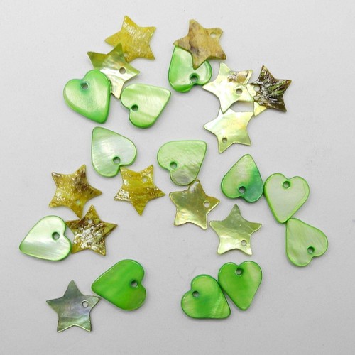 Shell beads shape mother - shell,