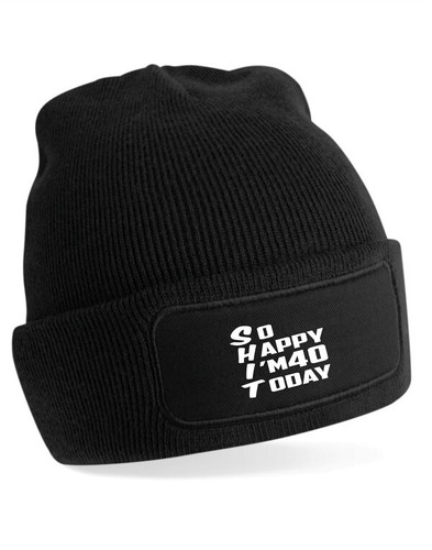 Beanie hat funny 40th - beanie,