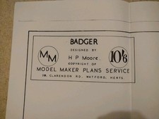 Badger 47" Customs Launch Boat Plan MM796 2 Sheets