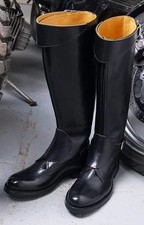 Handmade Tall Black Leather