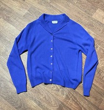 Vintage Cardigan | Vintage 1970s Purple Cardigan Size 12 Vintage Clothing Retro