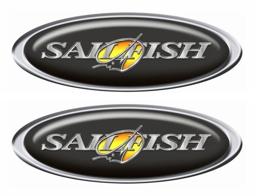 Two oval sailfish stickers for - oval,