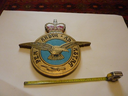 Large raf wall wooden badge - raf,