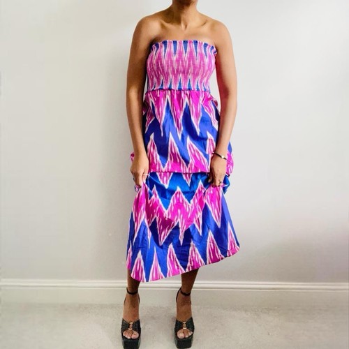 Zara purple pink strapless - zara,