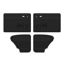 Door Card Set w Pockets Black
