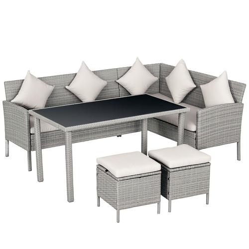 Outsunny 5pcs rattan dining - outsunny,