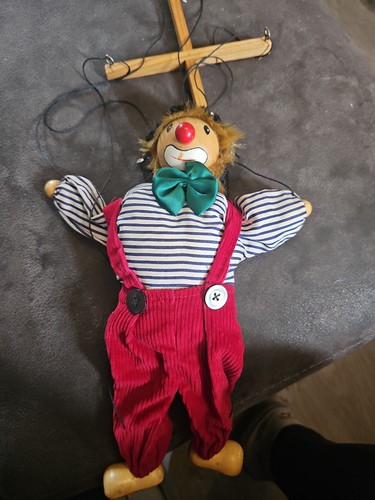 Vintage clown puppet - vintage,