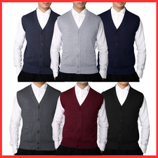 Mens V Neck Sleeveless Jumper