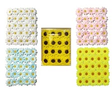 25 White Yellow Daisies Easter Bonnet Decoration Sunflowers Heads DIY Kids Craft