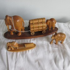 Three Wooden ornaments of
