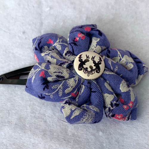Purple white pink floral - &,