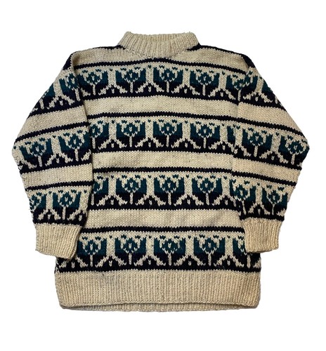 Vintage hand knit inka wool - vintage,