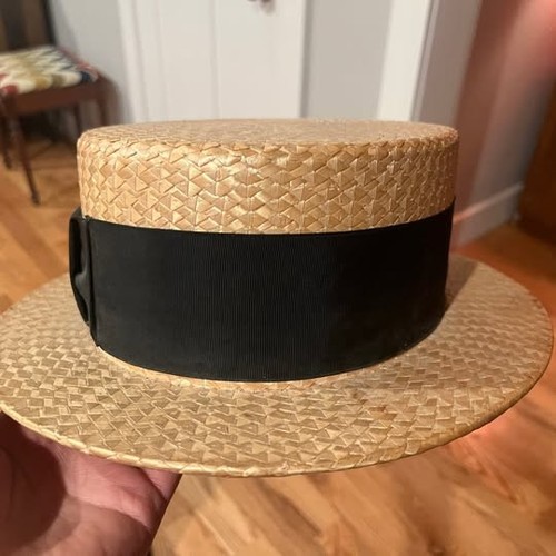 Antique boater hat - boater,