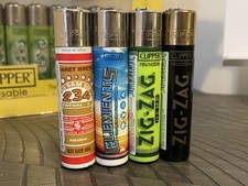 4 x Rare Branded Clipper Lighters - Elements - Zig Zig 