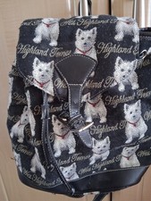 Signare Tapestry West Highland Terrier Backpack Black/ White