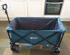 Portal 300L Festival Trolley Cart  Beach Wagon Brakes Wide Wheels Tailgate Blue
