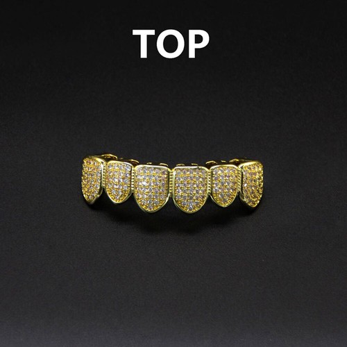 Hiphop teeth grillz unisex top - hiphop,