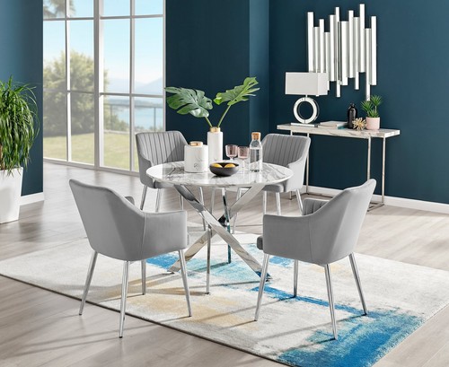 Novara white marble round - novara,