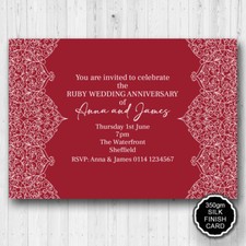Personalised 40th Ruby Wedding