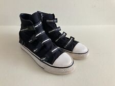 Ash Virgo Hi Top Canvas Leather Buckle Trainer Sneakers Black Size 38 UK 5.5