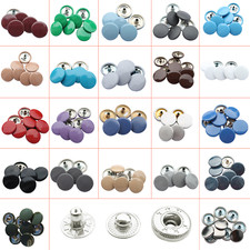 15mm Press Studs Colourful Cap Snap Fasteners for Leather Craft Coats Jackets