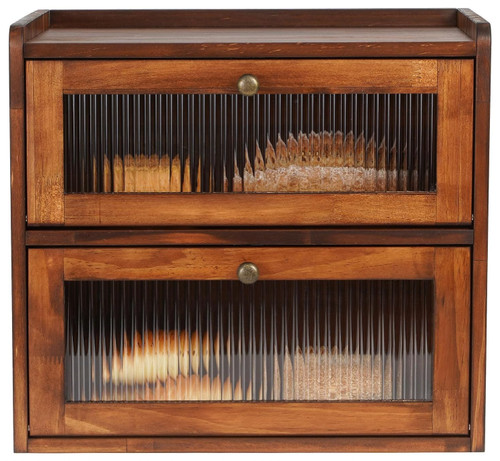 Wooden bread box layer - box,, 2-layer