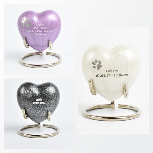 Heart pet keepsake urn - pet, with
