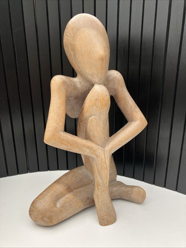 Large wooden carved abstract - large,