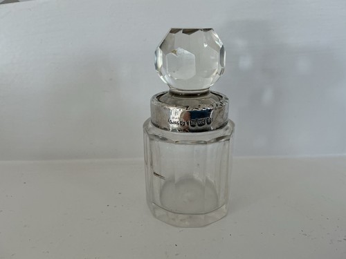 Vintage glass scent bottle - glass,