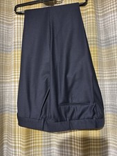 Magee Navy Fine Checked Size