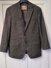 The Spitalfields Clothing Co Men's Wool Blazer Jacket Size 40R Brown Check
