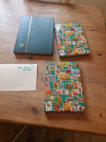 Empty stamp album - stamp,