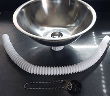 Round stainless steel sink - round,