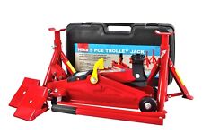 Hilka Car Jack Kit trolley jack axle stands wheel chocks garage mechanics set