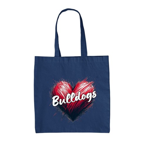 Love heart bulldogs canvas - bulldogs,