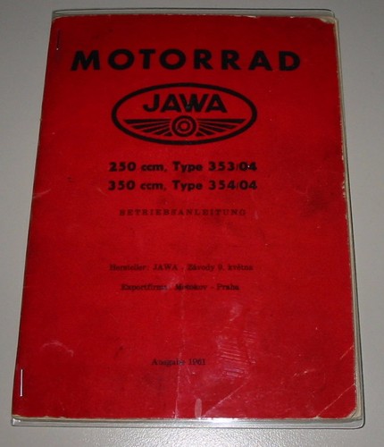 Betriebsanleitung jawa 350 - 350, typ