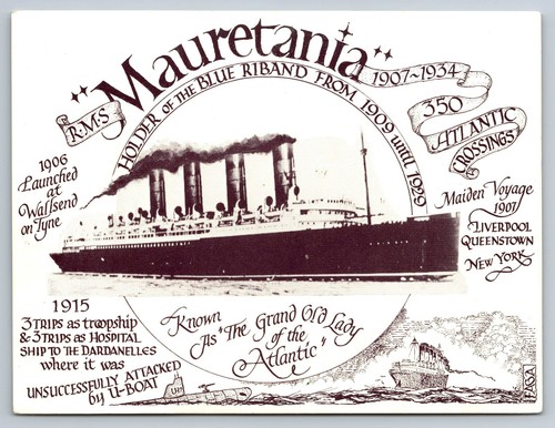 Rms mauretania cunard - rms,
