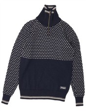 BERGANS Mens Zip Neck Jumper